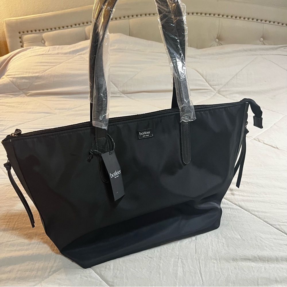 Botkier Bags Large Black Nylon Fabric Tote Shoulder Bag Spacious Women’s Purse - Picture 2 of 15